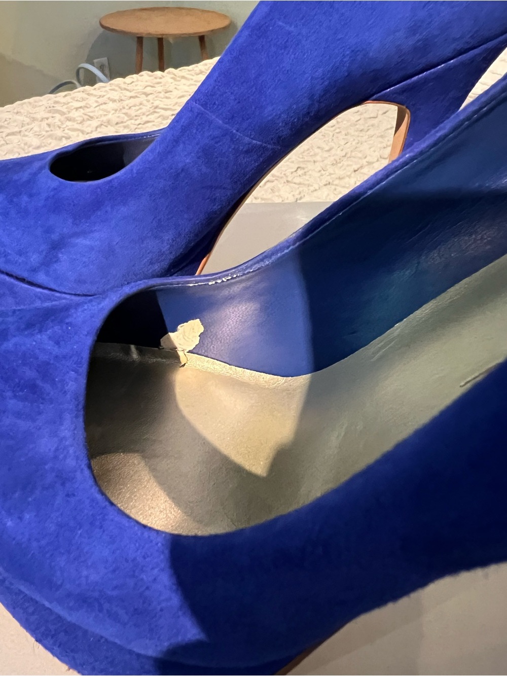 Jessica Simpson Cobalt Blue Suede Platform Pumps - Picture 5 of 8